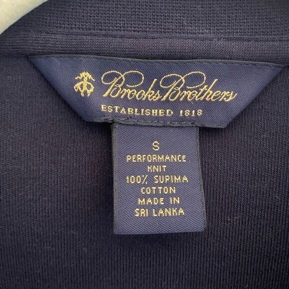 Brooks Brothers Navy Blue Supima Cotton Knit Full Zip Jacket Women’s Size Small - Picture 3 of 4